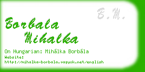borbala mihalka business card